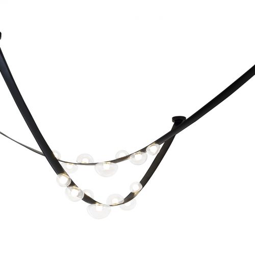 Светильник подвесной Crystal Lux BOSQUE SP7 L3000 BLACK/TRANSPARENT